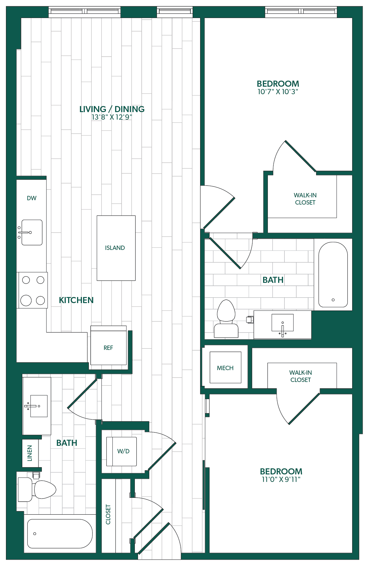 Floor Plan Image of Apartment Apt 0206